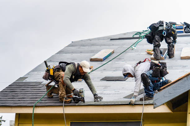 Professional Gutter Installation technician working in Yorkshire, OH